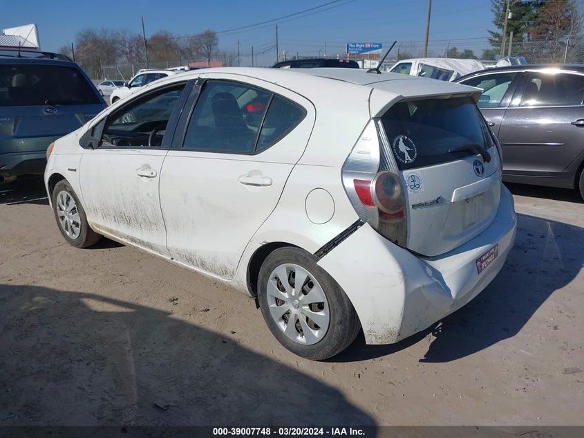 2013 Toyota Prius C One VIN: JTDKDTB34D1540182 Lot: 39007748