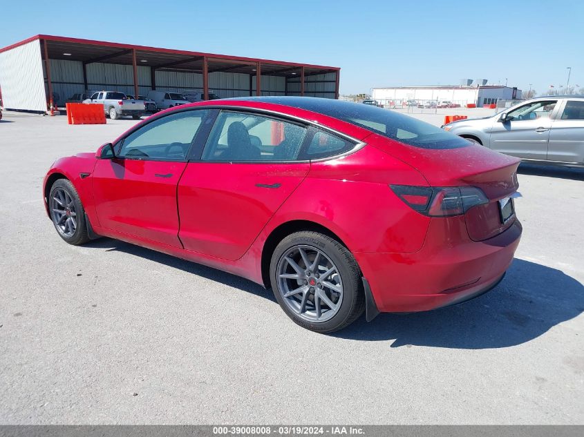 2023 Tesla Model 3 Long Range Dual Motor All-Wheel Drive VIN: 5YJ3E1EB7PF636439 Lot: 39008008