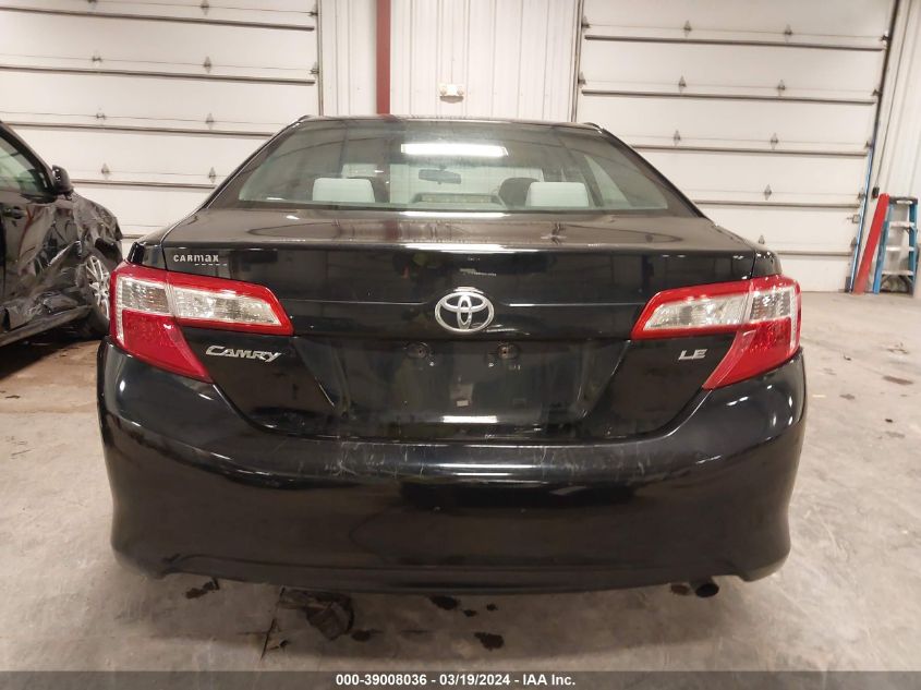 2013 Toyota Camry Le VIN: 4T1BF1FK6DU725411 Lot: 39008036