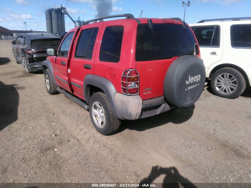 2003 Jeep Liberty Sport VIN: 1J4GL48K23W660989 Lot: 40370765