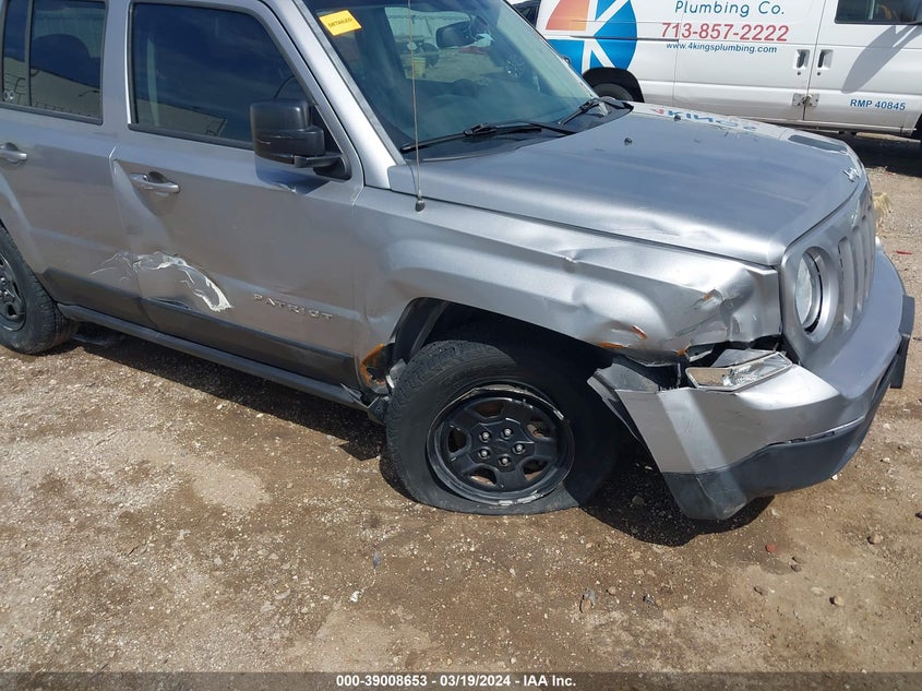 2016 JEEP PATRIOT SPORT - 1C4NJPBA6GD575062