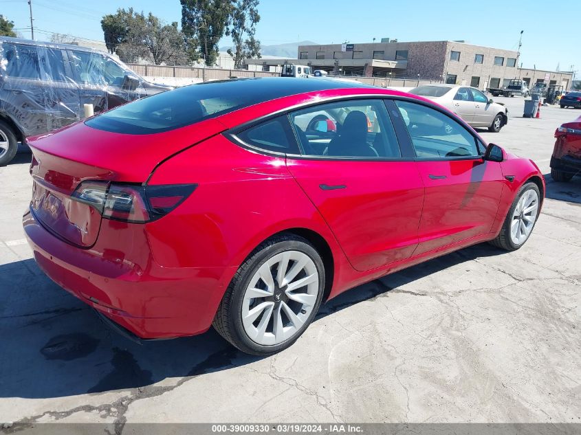 2022 Tesla Model 3 Long Range Dual Motor All-Wheel Drive VIN: 5YJ3E1EB3NF262246 Lot: 39009330