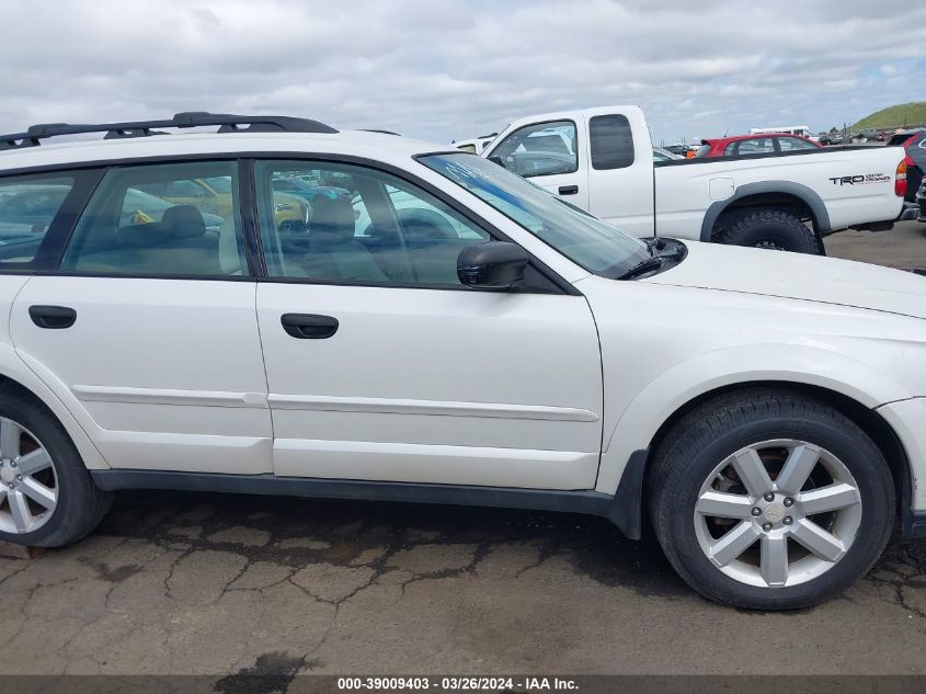 2008 Subaru Outback 2.5I/2.5I L.l. Bean Edition VIN: 4S4BP61C087350808 Lot: 39009403