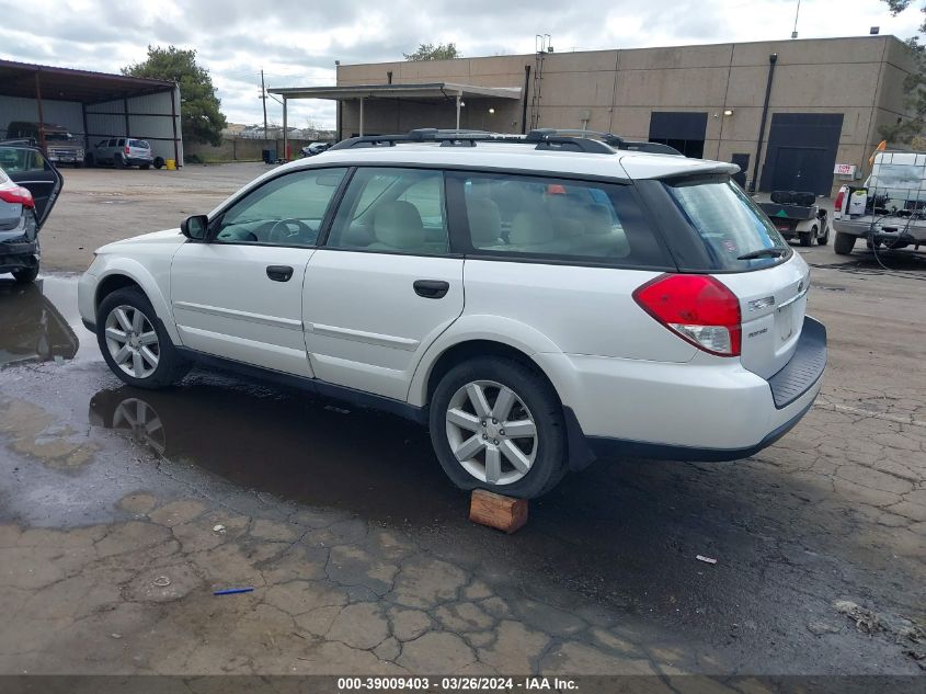 2008 Subaru Outback 2.5I/2.5I L.l. Bean Edition VIN: 4S4BP61C087350808 Lot: 39009403