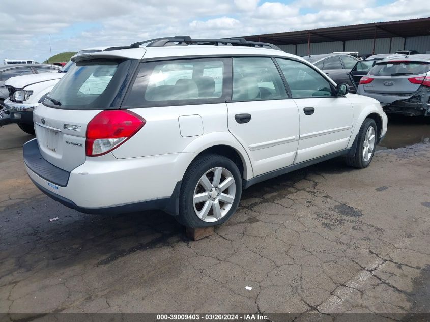 2008 Subaru Outback 2.5I/2.5I L.l. Bean Edition VIN: 4S4BP61C087350808 Lot: 39009403