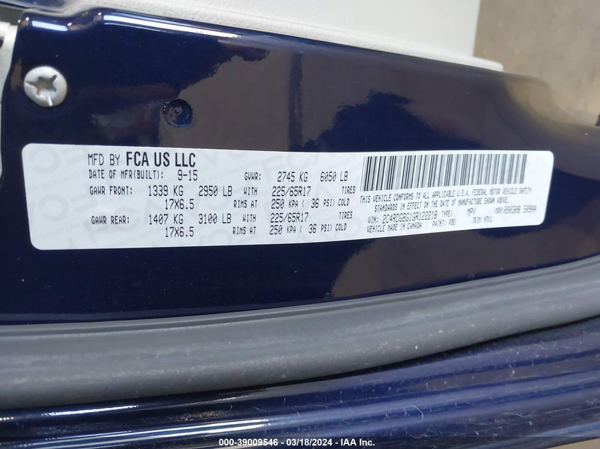 2016 DODGE GRAND CARAVAN SE - 2C4RDGBG1GR122218