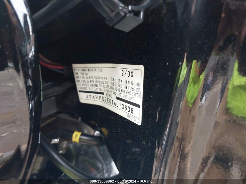 2001 YAMAHA XV1600 AL - JYAVP02E01A013638