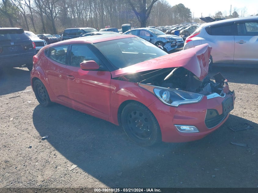 2014 Hyundai Veloster Base W/Gray VIN: KMHTC6AD6EU192951 Lot: 39010125