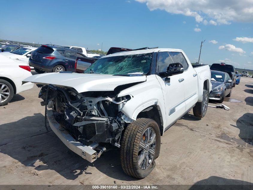 2022 Toyota Tundra Hybrid Capstone VIN: 5TFVC5DB2NX002773 Lot: 39010160