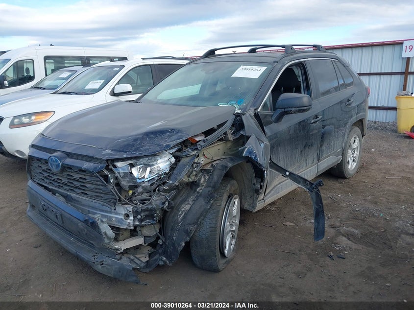 VIN 2T3LWRFV7KW022952 2019 TOYOTA RAV4 HYBRID LE