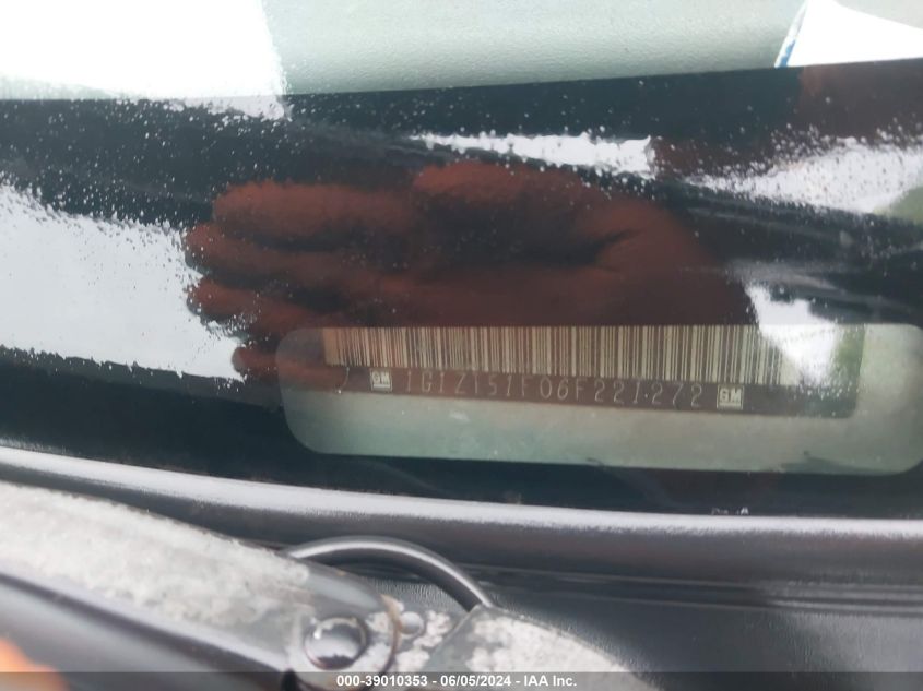 2006 Chevrolet Malibu Lt VIN: 1G1ZT51F06F221272 Lot: 39010353