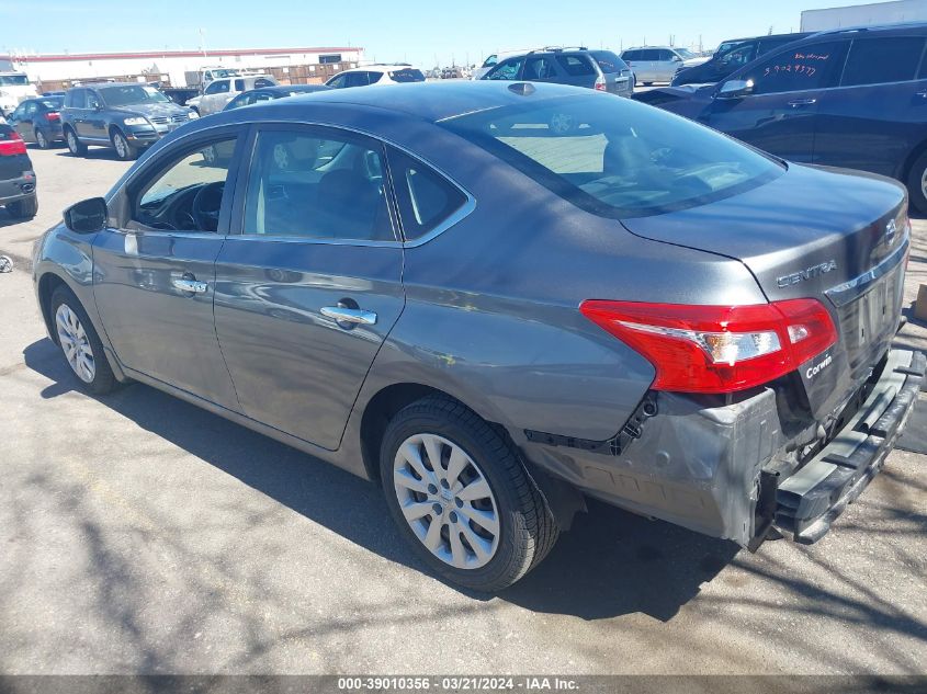 2017 Nissan Sentra Sv VIN: 3N1AB7AP0HY383851 Lot: 39010356