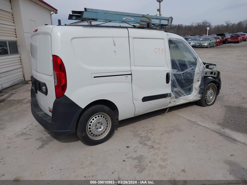 2017 Ram Promaster City Tradesman VIN: ZFBERFAB7H6D57088 Lot: 39010983