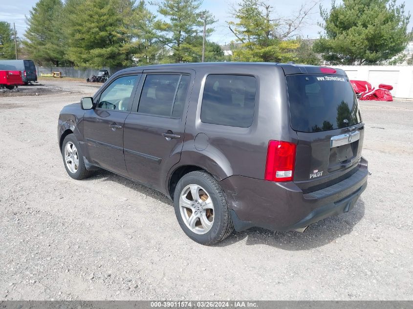 2012 Honda Pilot Ex-L VIN: 5FNYF4H72CB032285 Lot: 39011574