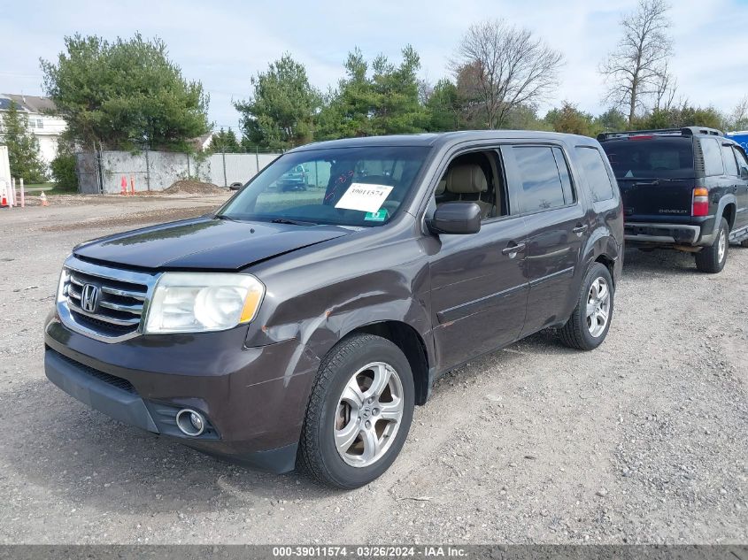 2012 Honda Pilot Ex-L VIN: 5FNYF4H72CB032285 Lot: 39011574