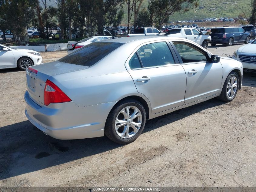 2012 Ford Fusion Se VIN: 3FAHP0HG0CR367264 Lot: 39011990