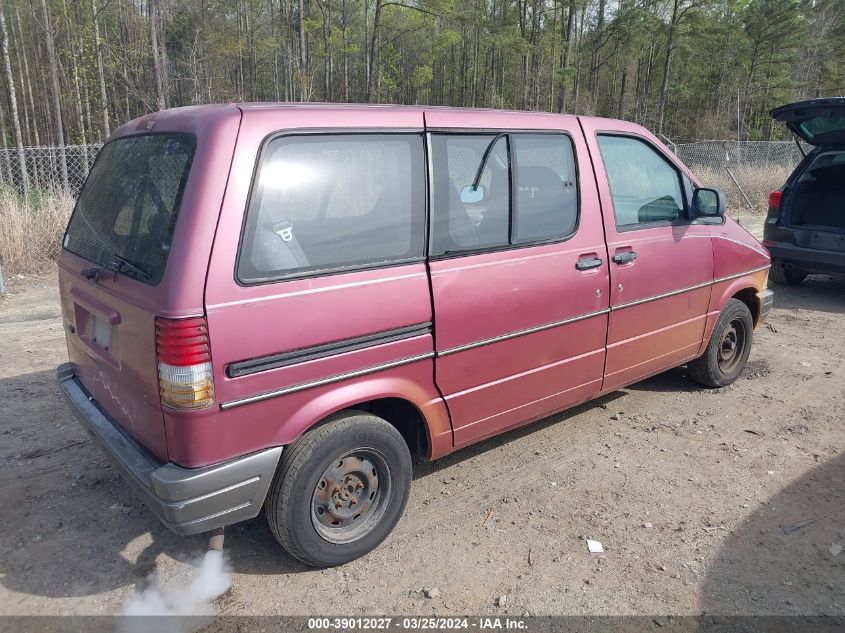 1995 Ford Aerostar VIN: 1FMCA11U8SZB05638 Lot: 39012027