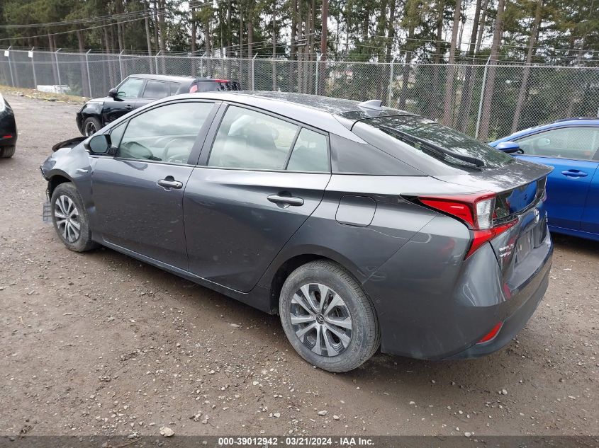 2019 Toyota Prius Xle VIN: JTDL9RFUXK3011834 Lot: 39012942