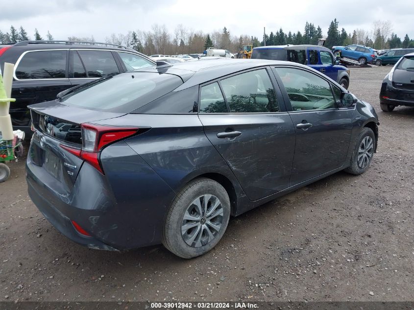 2019 Toyota Prius Xle VIN: JTDL9RFUXK3011834 Lot: 39012942