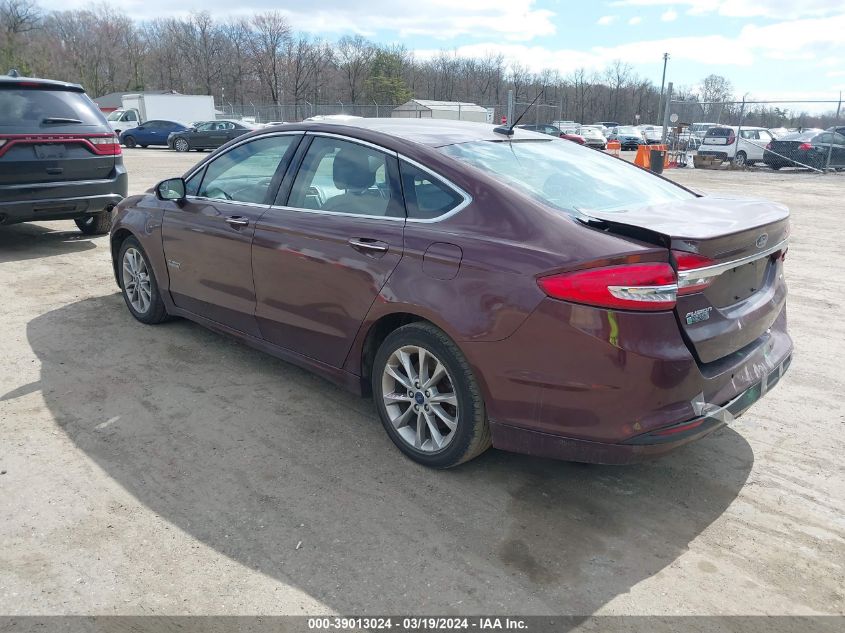 2017 Ford Fusion Energi Se Luxury VIN: 3FA6P0PU1HR208436 Lot: 39013024