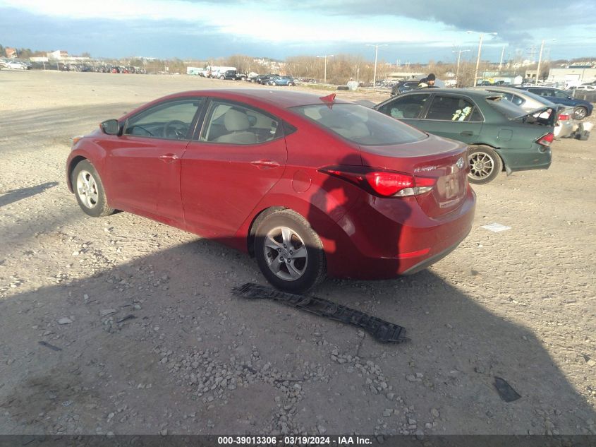 5NPDH4AE6FH564405 | 2015 HYUNDAI ELANTRA