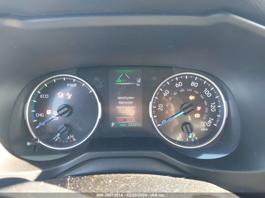 VIN 2T3LWRFV6KW022893 2019 TOYOTA RAV4 HYBRID LE