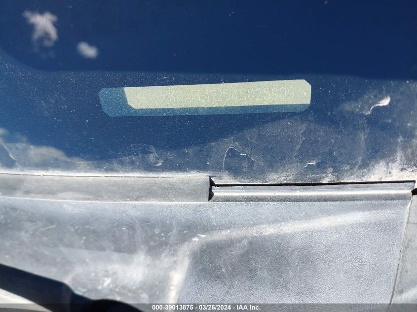 2004 Kia Spectra Ex/Lx VIN: KNAFE121545025909 Lot: 39013875