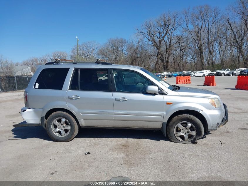 2006 Honda Pilot Ex-L VIN: 5FNYF18666B009554 Lot: 39013968