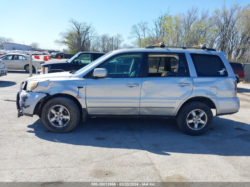 2006 Honda Pilot Ex-L VIN: 5FNYF18666B009554 Lot: 39013968