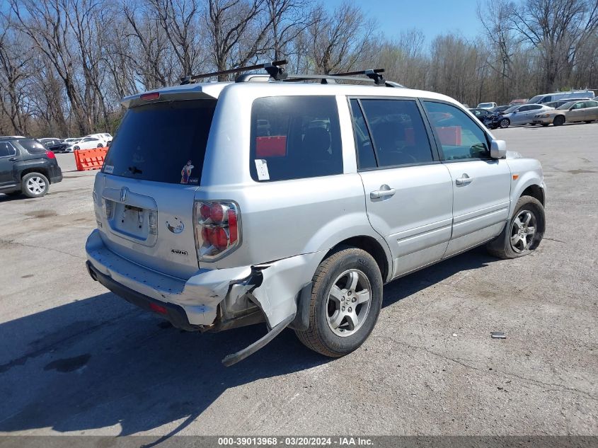 2006 Honda Pilot Ex-L VIN: 5FNYF18666B009554 Lot: 39013968