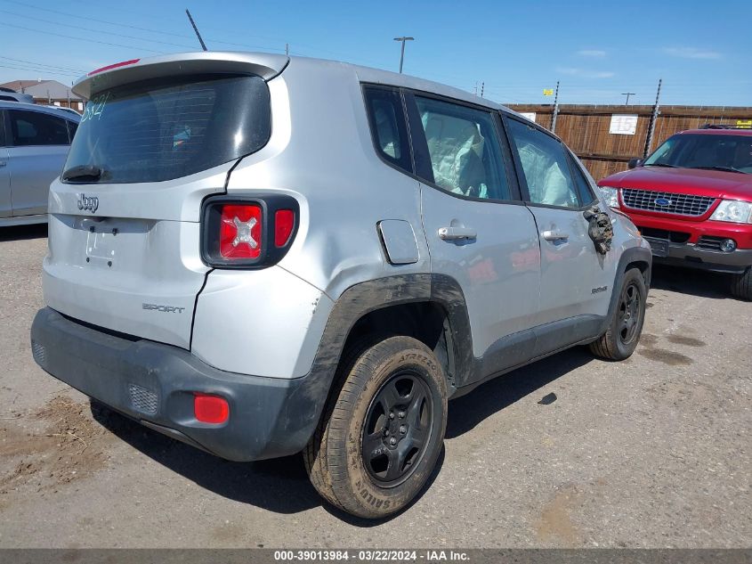 2017 Jeep Renegade Sport Fwd VIN: ZACCJAAB1HPE50522 Lot: 39013984