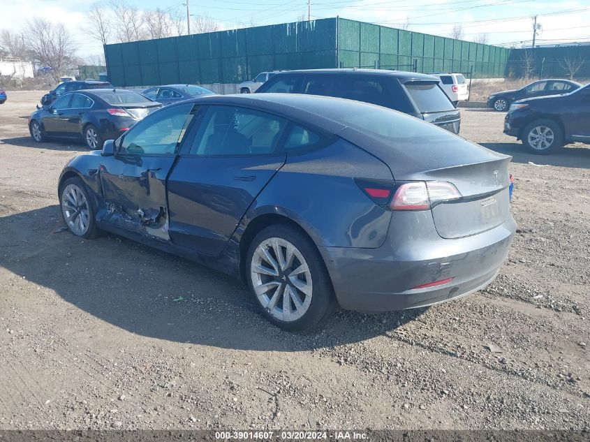 2022 Tesla Model 3 Rear-Wheel Drive VIN: 5YJ3E1EA2NF286920 Lot: 39014607