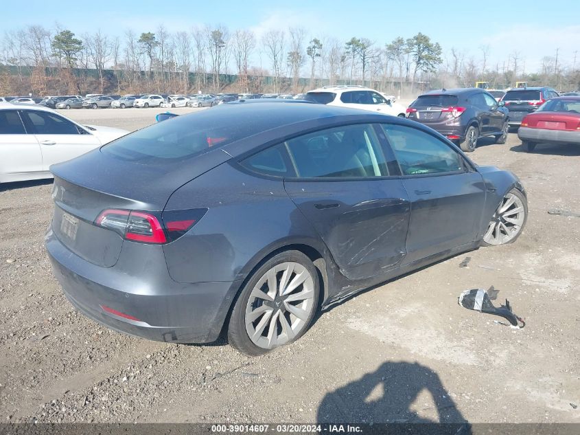 2022 Tesla Model 3 Rear-Wheel Drive VIN: 5YJ3E1EA2NF286920 Lot: 39014607