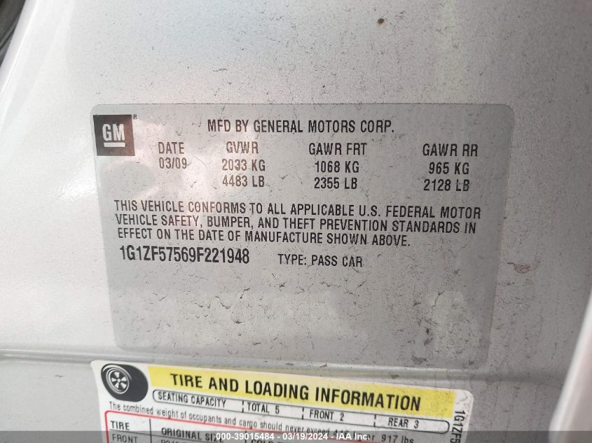 1G1ZF57569F221948 2009 Chevrolet Malibu Hybrid