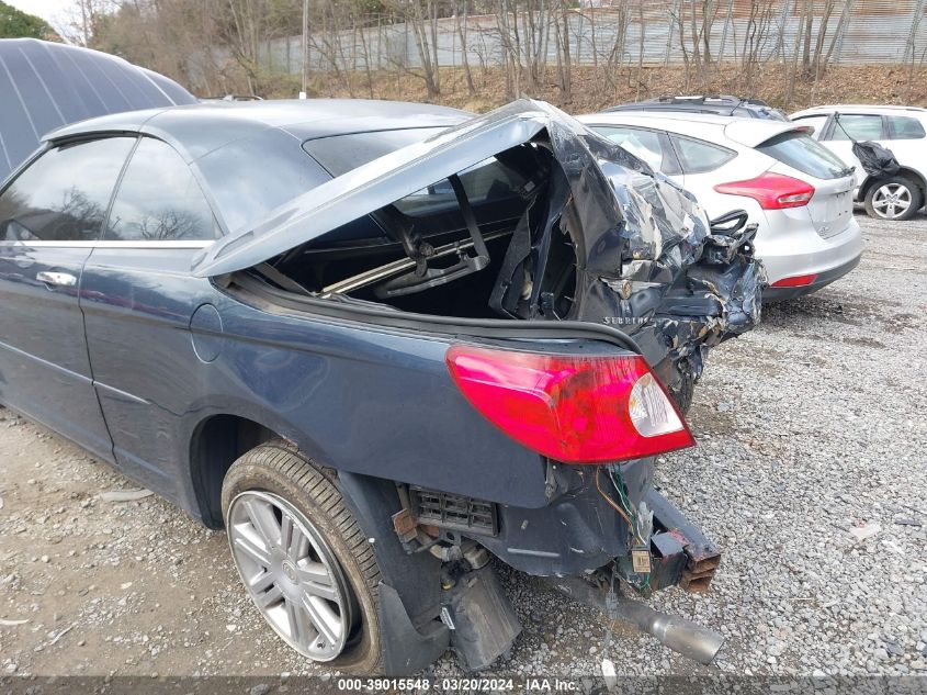 2008 Chrysler Sebring Limited VIN: 1C3LC65M18N635296 Lot: 39015548