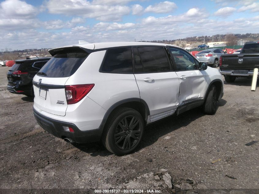 2019 Honda Passport Sport VIN: 5FNYF8H27KB023866 Lot: 39015737