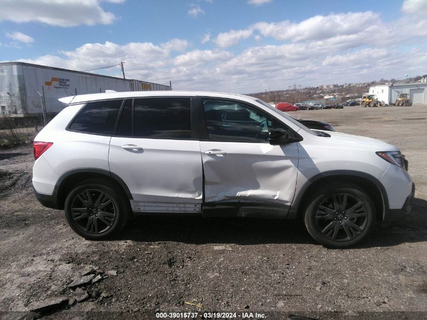 2019 Honda Passport Sport VIN: 5FNYF8H27KB023866 Lot: 39015737