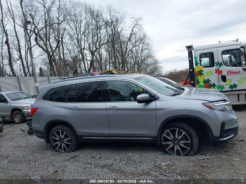 2019 Honda Pilot Elite VIN: 5FNYF6H08KB038072 Lot: 39015793