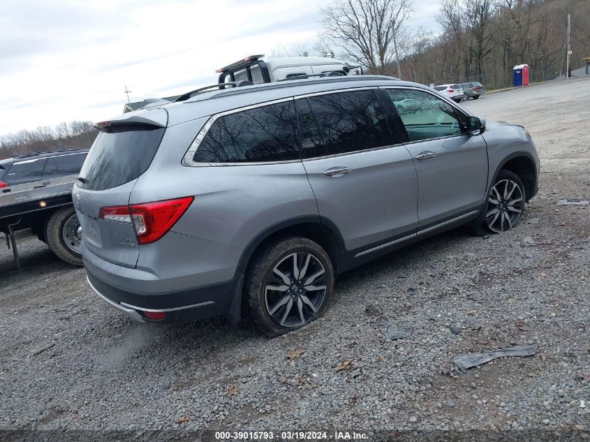 2019 Honda Pilot Elite VIN: 5FNYF6H08KB038072 Lot: 39015793