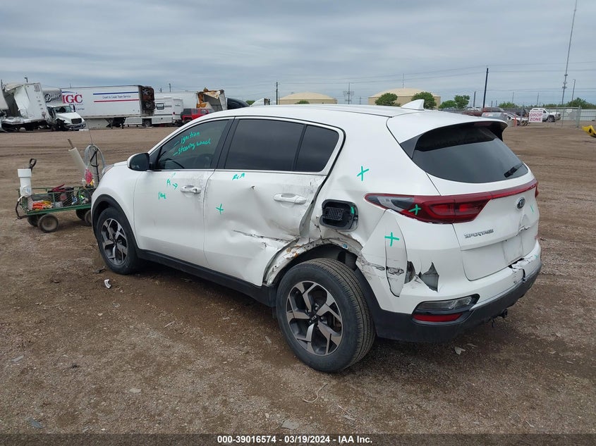 VIN KNDPM3AC1N7957829 2022 KIA SPORTAGE LX
