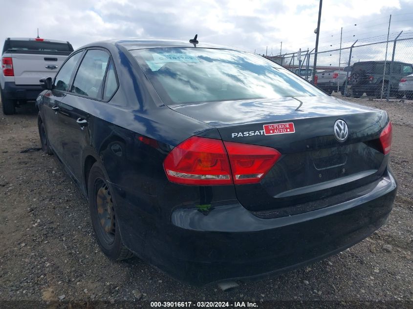 1VWAP7A38DC124746 2013 Volkswagen Passat 2.5L S