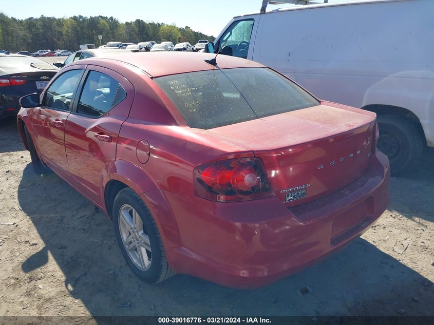 2013 DODGE AVENGER SXT - 1C3CDZCB1DN590645
