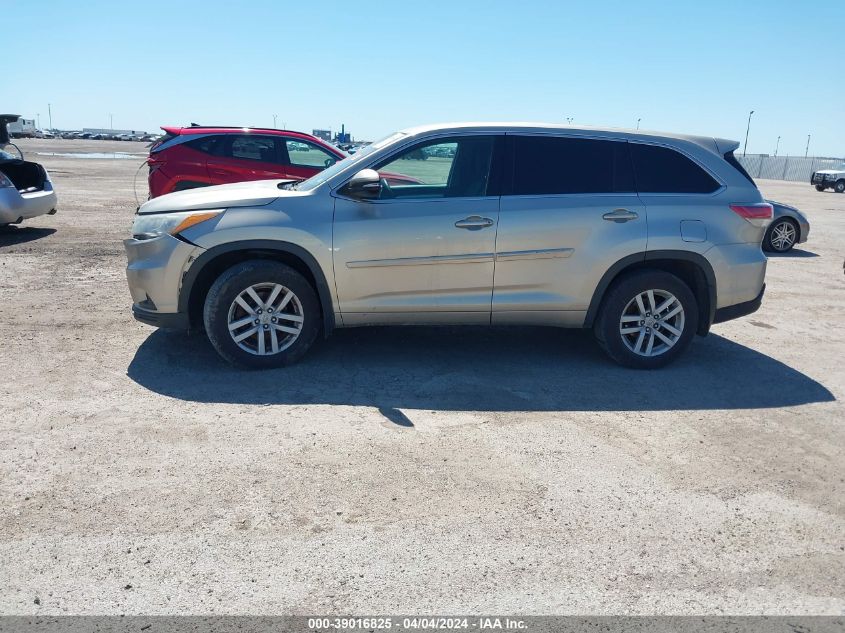 2015 Toyota Highlander Le V6 VIN: 5TDBKRFH9FS075564 Lot: 39016825