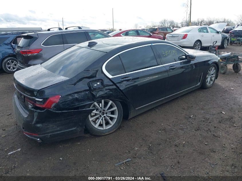 2022 BMW 740 I xDrive VIN: WBA7T4C04NCJ13669 Lot: 39017791