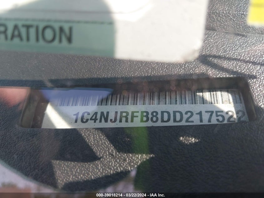 2013 JEEP PATRIOT LATITUDE - 1C4NJRFB8DD217522