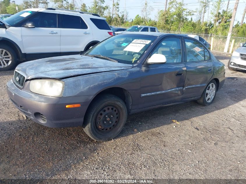 2002 Hyundai Elantra Gls VIN: KMHDN45D62U467338 Lot: 39018392