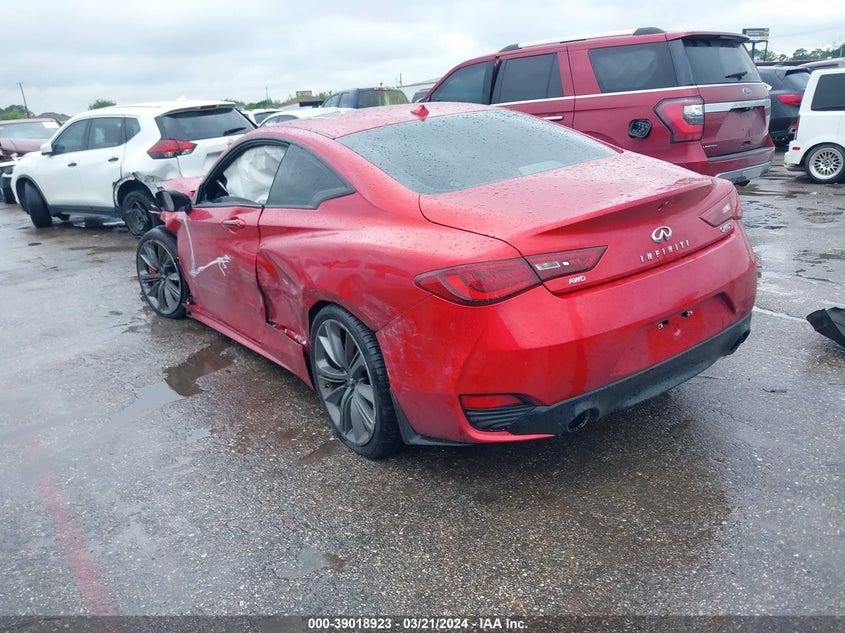 2019 Infiniti Q60 3.0T Red Sport 400 VIN: JN1FV7EL2KM440548 Lot: 39018923