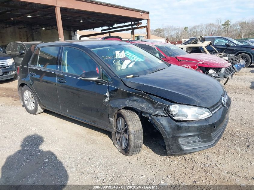 2016 Volkswagen Golf Tsi S 4-Door VIN: 3VW217AU4GM025746 Lot: 39019249