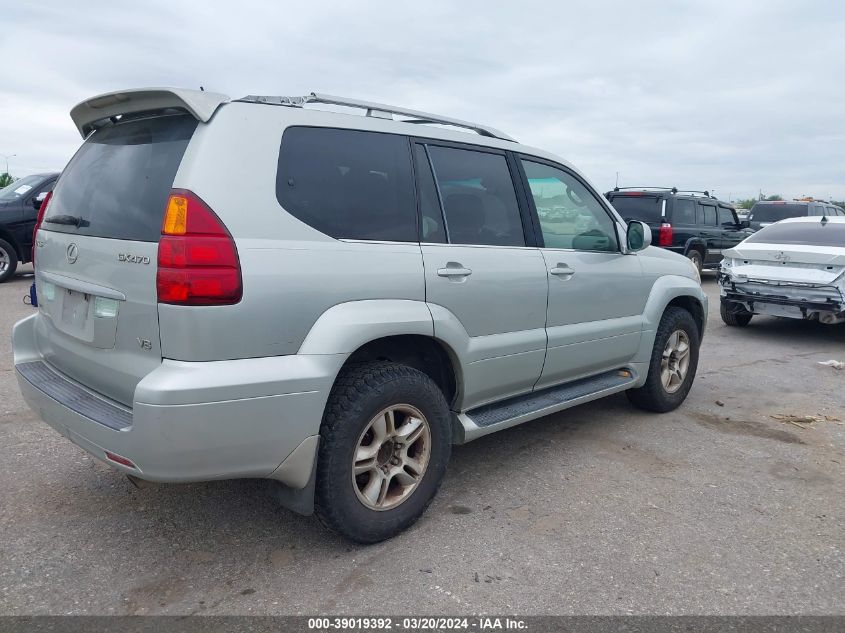 2003 Lexus Gx 470 VIN: JTJBT20X130013236 Lot: 39019392