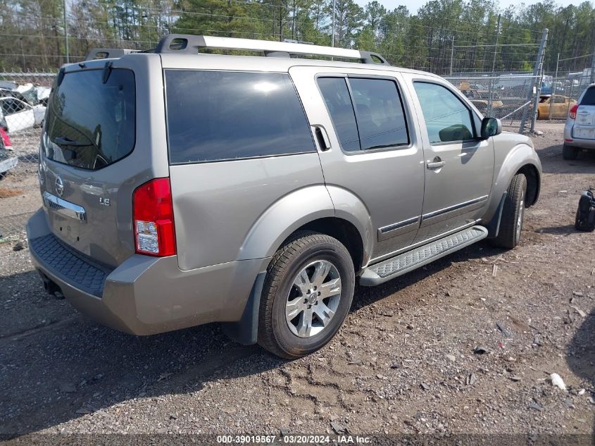 2008 Nissan Pathfinder Le VIN: 5N1AR18U38C630916 Lot: 39019567